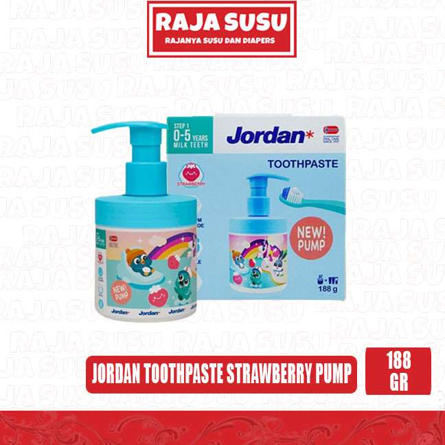 JORDAN TOOTHPASTE KIDS STEP 1 0-5 YEARS STRAWBERRY 188GR PUMP