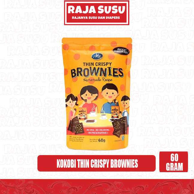 KOKOBI THIN CRISPY BROWNIES ROCKY CHOCOLATE 60 GR