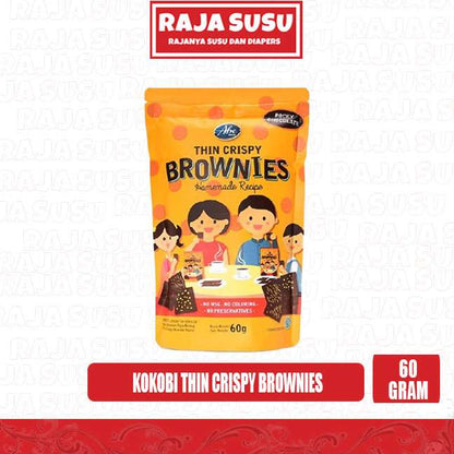 KOKOBI THIN CRISPY BROWNIES ROCKY CHOCOLATE 60 GR