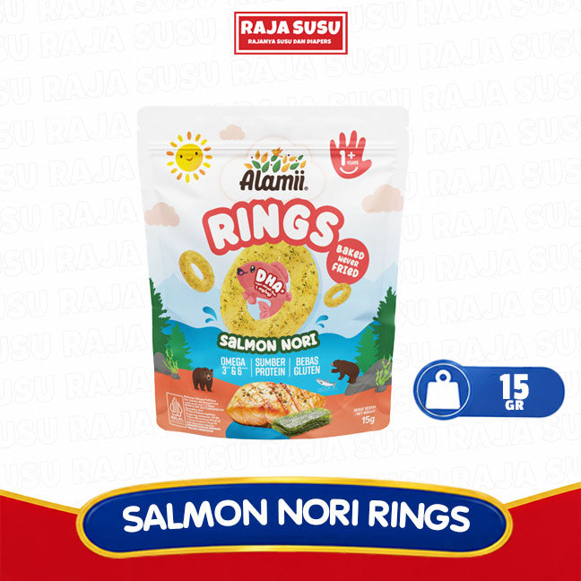 ALAMII PUFFS SALMON NORI RINGS 15GR