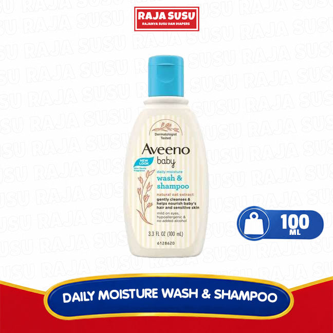 AVEENO DAILY MOISTURE BABY WASH & SHAMPOO 100ML