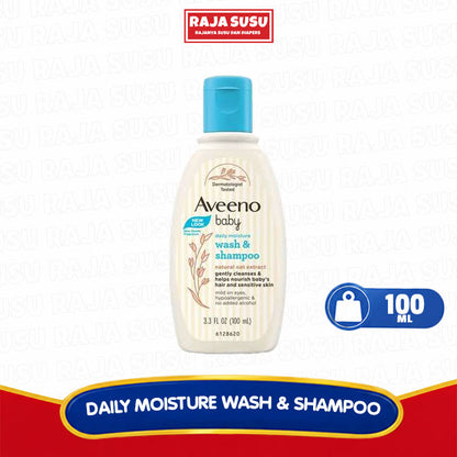 AVEENO DAILY MOISTURE BABY WASH & SHAMPOO 100ML