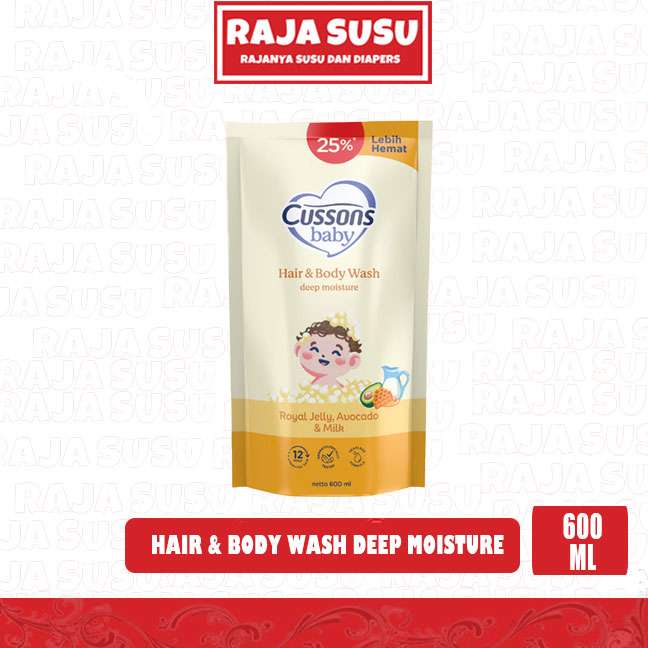 CUSSONS BABY HAIR & BODY WASH DEEP MOISTURE 600ML