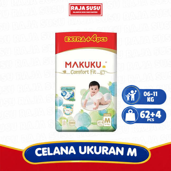 MAKUKU AIR DIAPERS COMFORT FIT PANTS M62+4