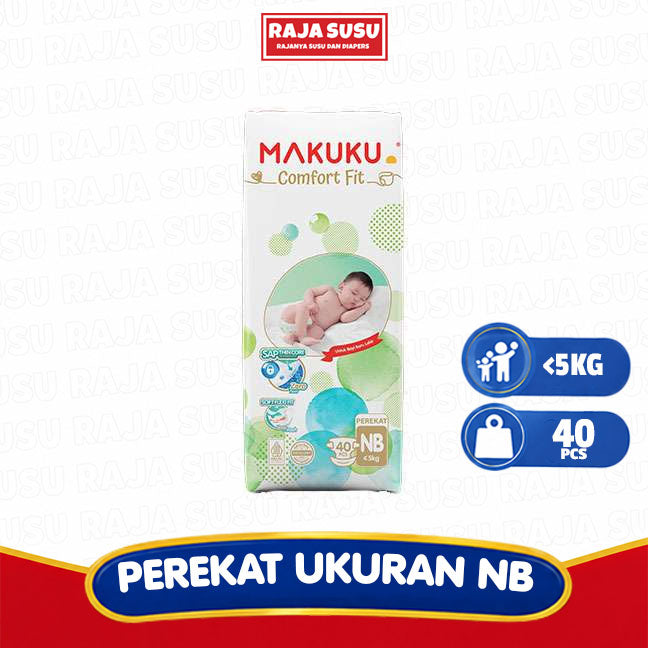 MAKUKU AIR DIAPERS COMFORT FIT TAPE NB40