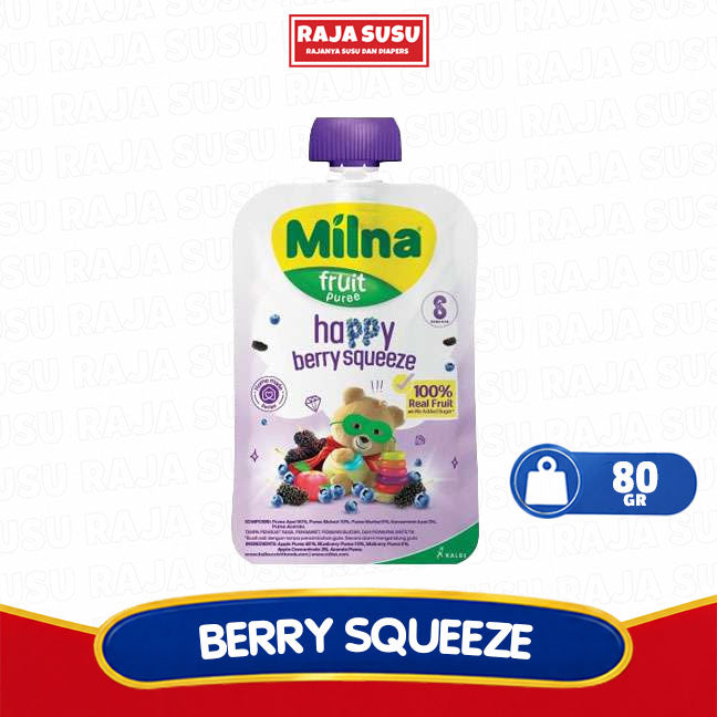 MILNA FRUIT PUREE HAPPY BERRY SQUEEZE 80GR