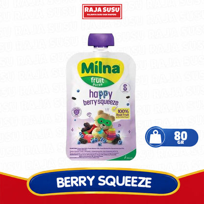 MILNA FRUIT PUREE HAPPY BERRY SQUEEZE 80GR