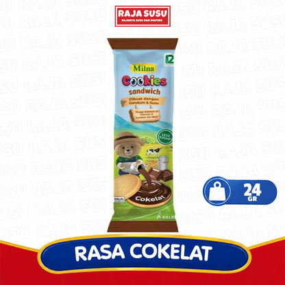 MILNA COOKIES SANDWICH COKELAT 24GR