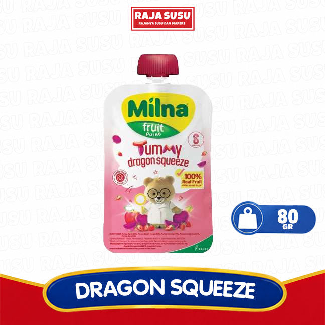 MILNA FRUIT PUREE TUMMY DRAGON SQUEEZE 80GR