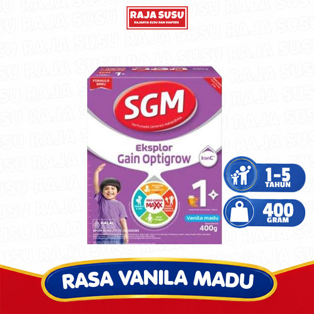 SGM EKSPLOR GAIN OPTIGROW 1 VANILA MADU 400 GR