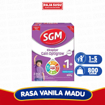 SGM EKSPLOR GAIN OPTIGROW 1 VANILA MADU 800 GR