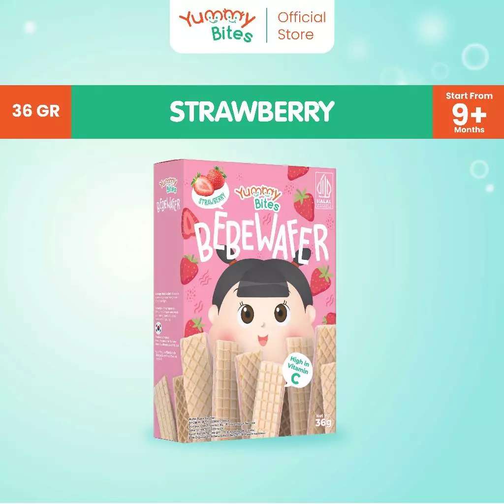 YUMMY BITES BEBEWAFER STRAWBERRY 36GR